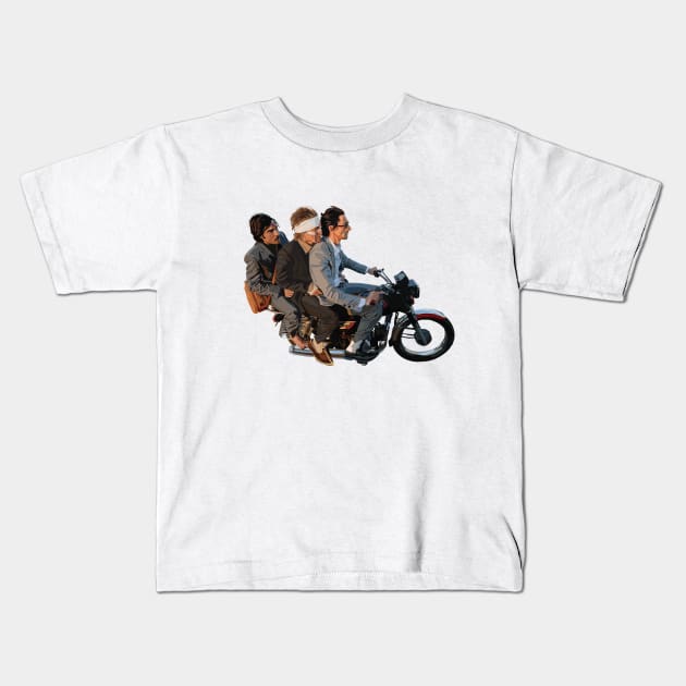 riders Kids T-Shirt by Yerlanio